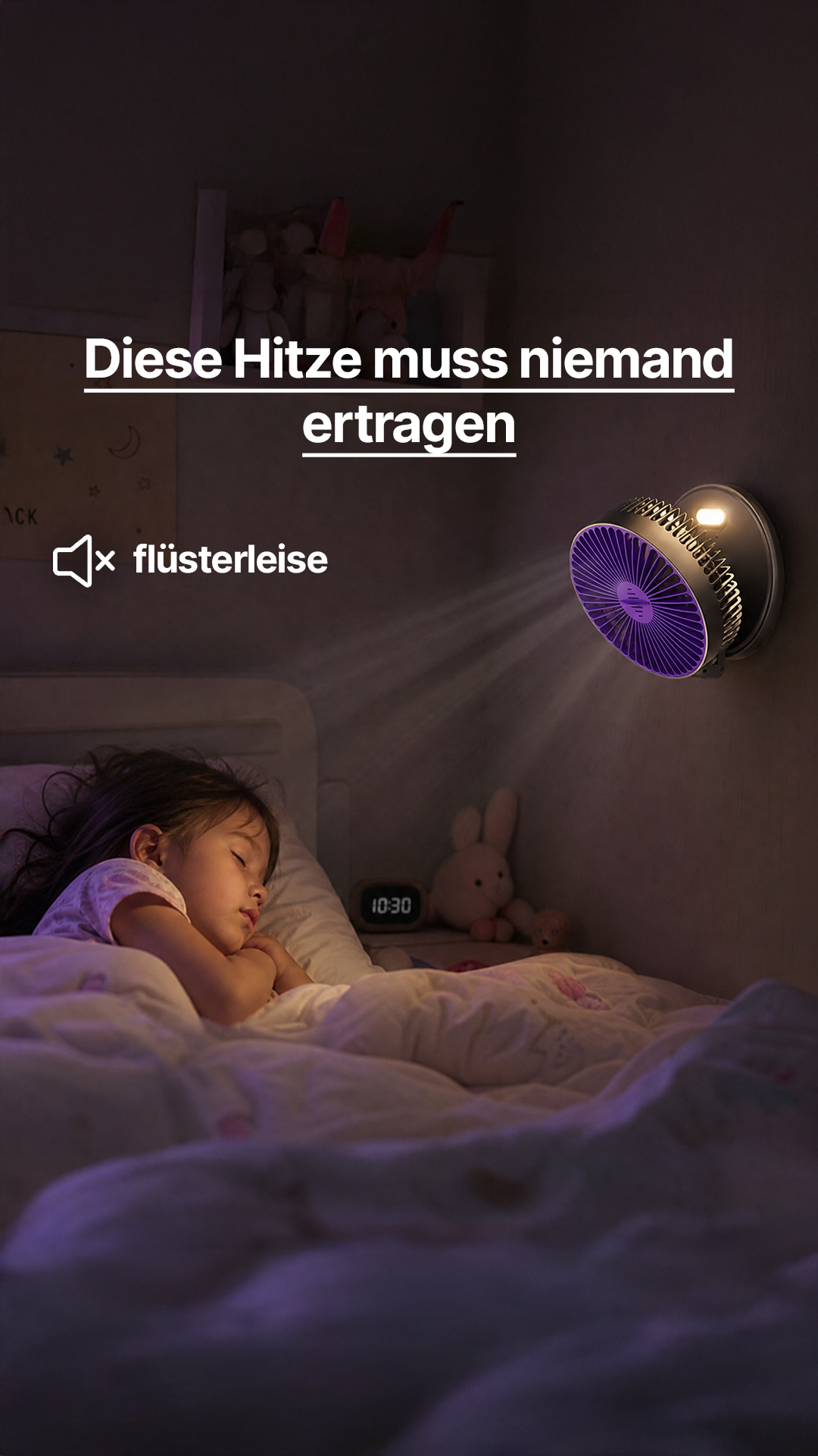 Ventilator und Stimmungslicht in einem